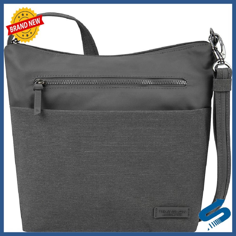 Anti-Theft Crossbody Bag With Rfid Protection & Locking Zippers